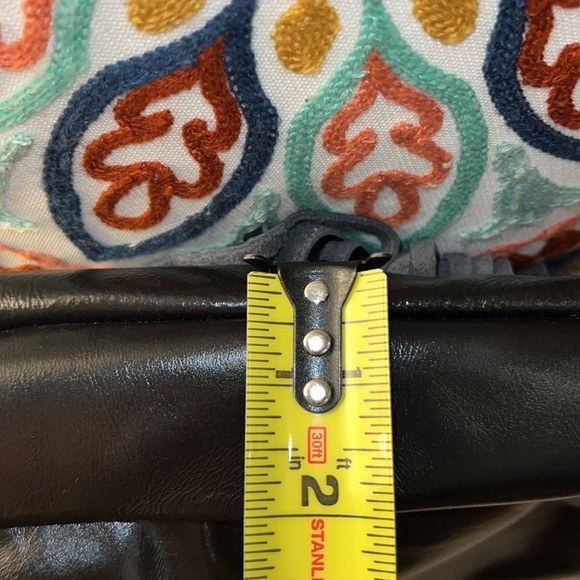 🌵NEW Black Leather Fringed Concho Clutch Gorgeous! - Picture 10 of 10